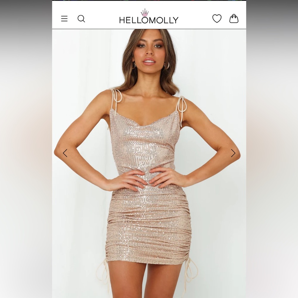 “HELLO MOLLY HAND ME A SPRITZ SEQUIN DRESS BRONZE”